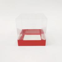 12x12x12 Kırmızı Altı Kartonlu Asetat Kutu
