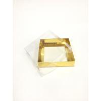 12x12x3 Altın Altı Kartonlu Asetat Kutu