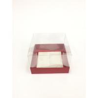 12x12x8 Kırmızı Altı Kartonlu Asetat Kutu