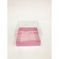 12x12x8 Pembe Altı Kartonlu Asetat Kutu