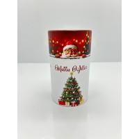13x7 Noel Baba Yılbaşı Beyaz Silindir Kutu