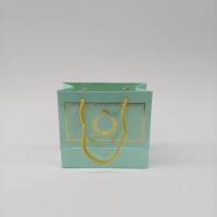 18x15x7 Mint Yeşili Altın Yaldızlı Karton Çanta