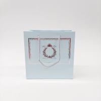 20x20x10 Mavi Gümüş Yaldızlı Karton Çanta