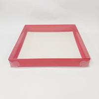 35x35x5 Altı Kırmızı Üstü Asetat Kutu