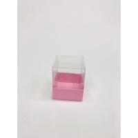 5x5x5 Pembe Altı Kartonlu Asetat Kutu