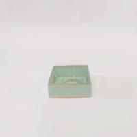 8x8x3 Altın Yaldızlı Mint Yeşili Kutu