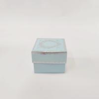 8x8x6 Gümüş Yaldızlı Mavi Kutu