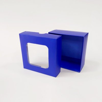 10x10x5 Pencereli Lacivert Kutu