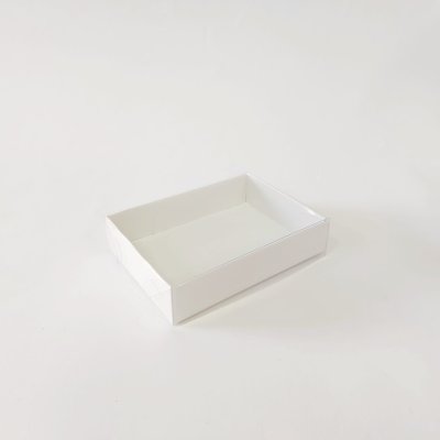 11x8x3 Altı Beyaz Üstü Asetat Kutu