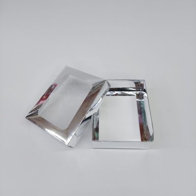 15x12x5 Pencereli Gümüş Kutu