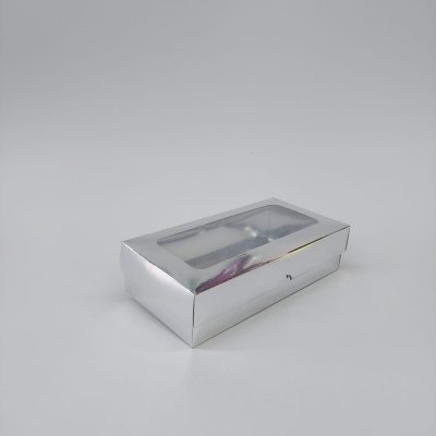 20x10x5 Pencereli Gümüş Kutu