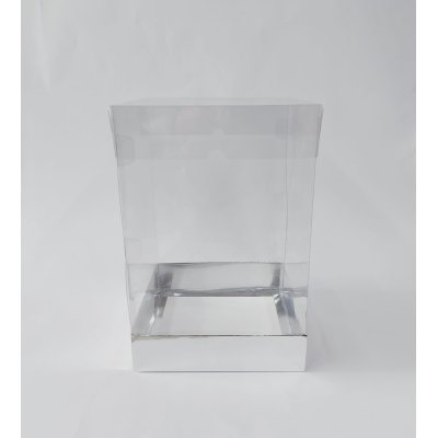 20x20x30 Alt Gümüş Üst Asetat Kutu