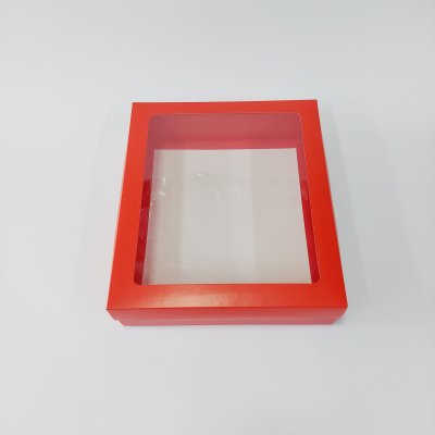 23x20x6 Pencereli Kırmızı Kutu
