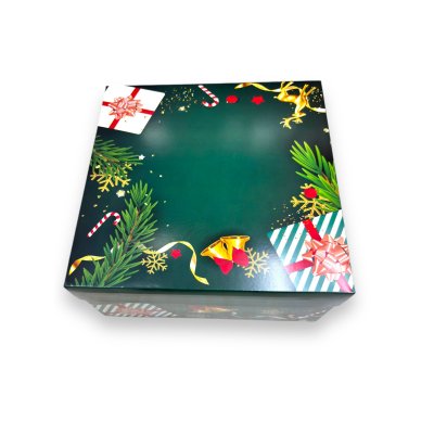 25x25x12 Yeşil Yılbaşı Kutusu