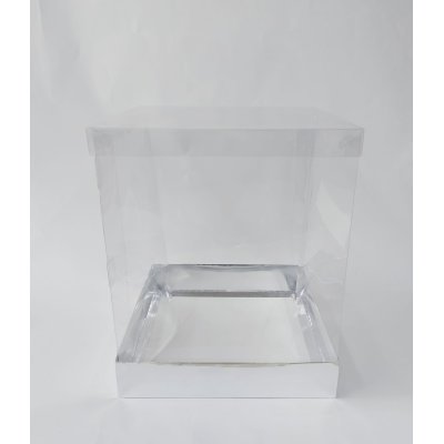 25x25x30 Alt Gümüş Üst Asetat Kutu