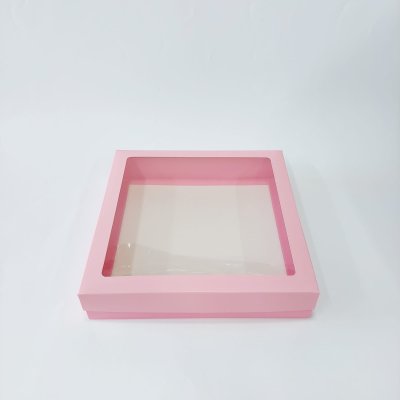 25x25x5 Pencereli Pembe Kutu