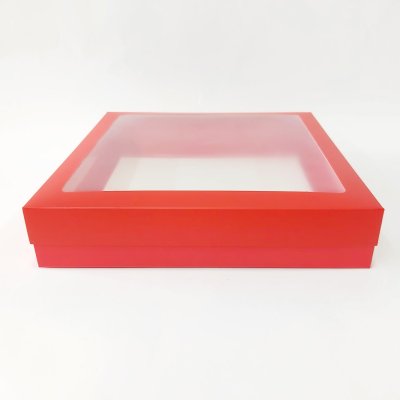25x25x5 Pencereli Kırmızı Kutu