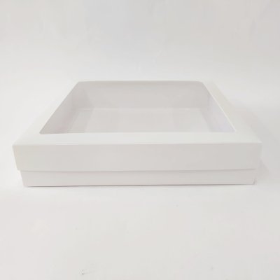 25x25x5 Pencereli Beyaz Kutu