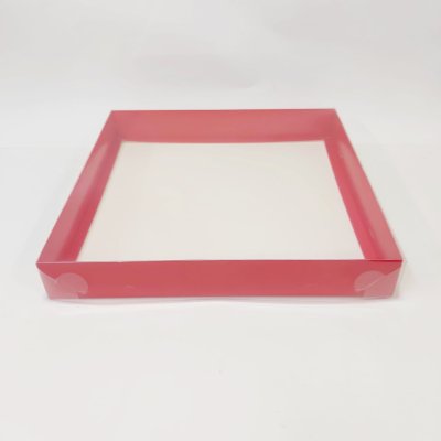 35x35x5 Altı Kırmızı Üstü Asetat Kutu